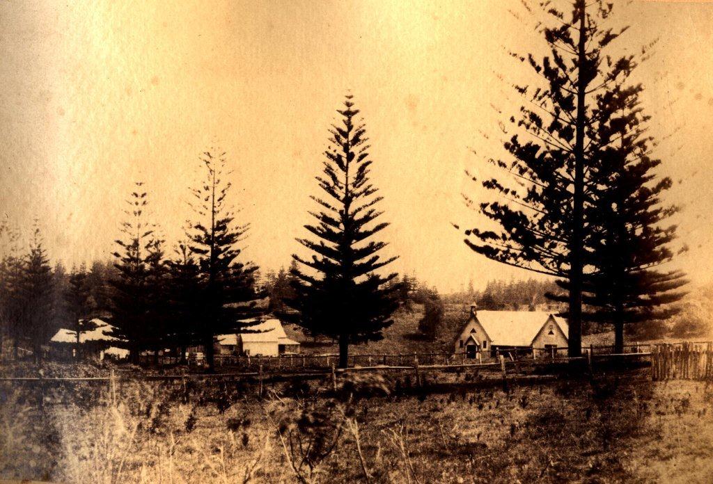 Old house at the Mission station Norfolk Island occupied by RB Comins and 40 boys