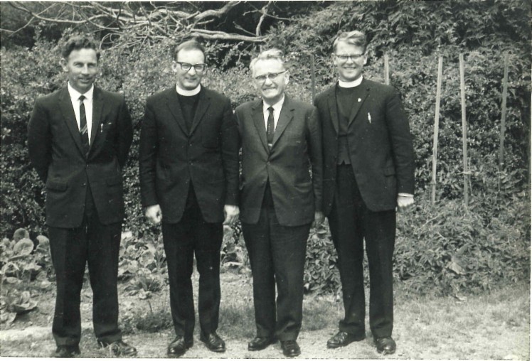 Cecil Marshall and others, black and white photograph.