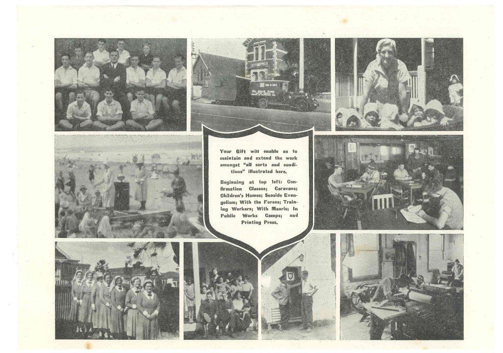 Anglican Church Military Affairs Committee; collage of images with a shield in the middle