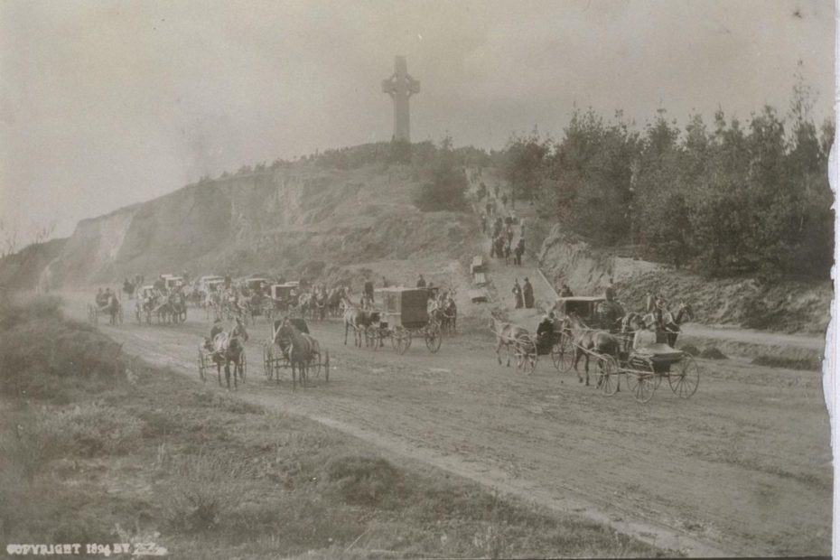 Unveiling of the Drake Cross at Golden Gate Park, 1894.