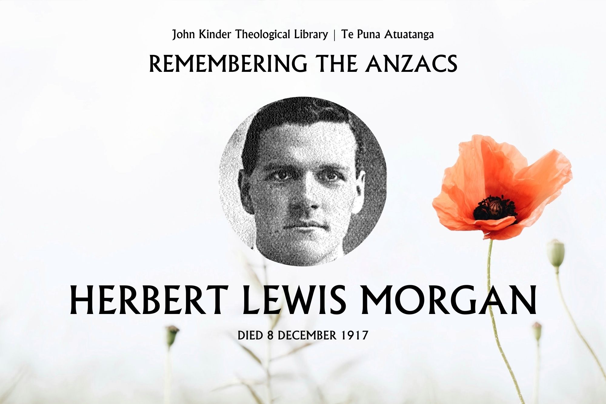 Remembering the ANZACs - John Kinder Theological Library - St John's College - Herbert Leriw Morgan