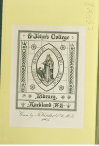 John Kinder's bookplate [DG 231 ARN]