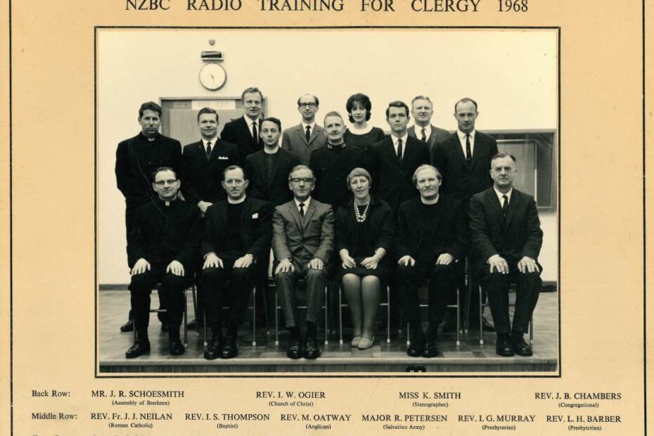 NZBC radio training for clergy, 1968, Archives reference: ANG 99-1-6